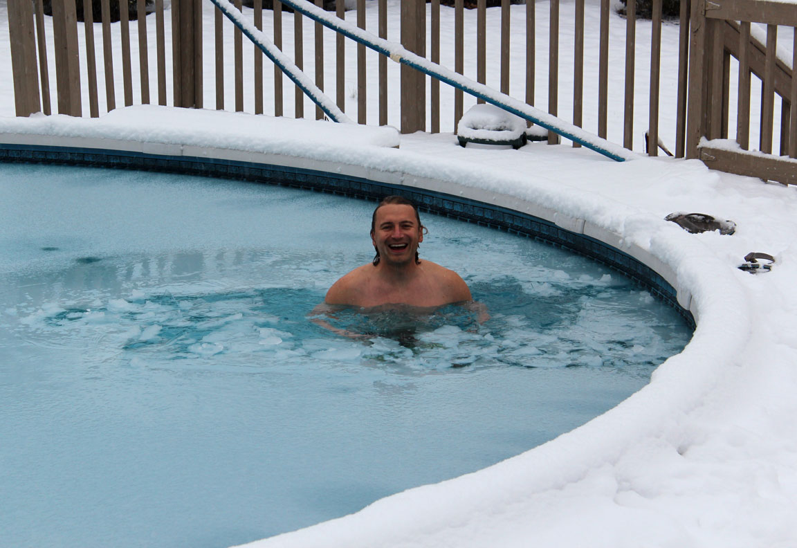 Picture of pool in winter.