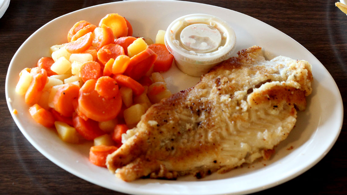 Picture of haddock dinner.
