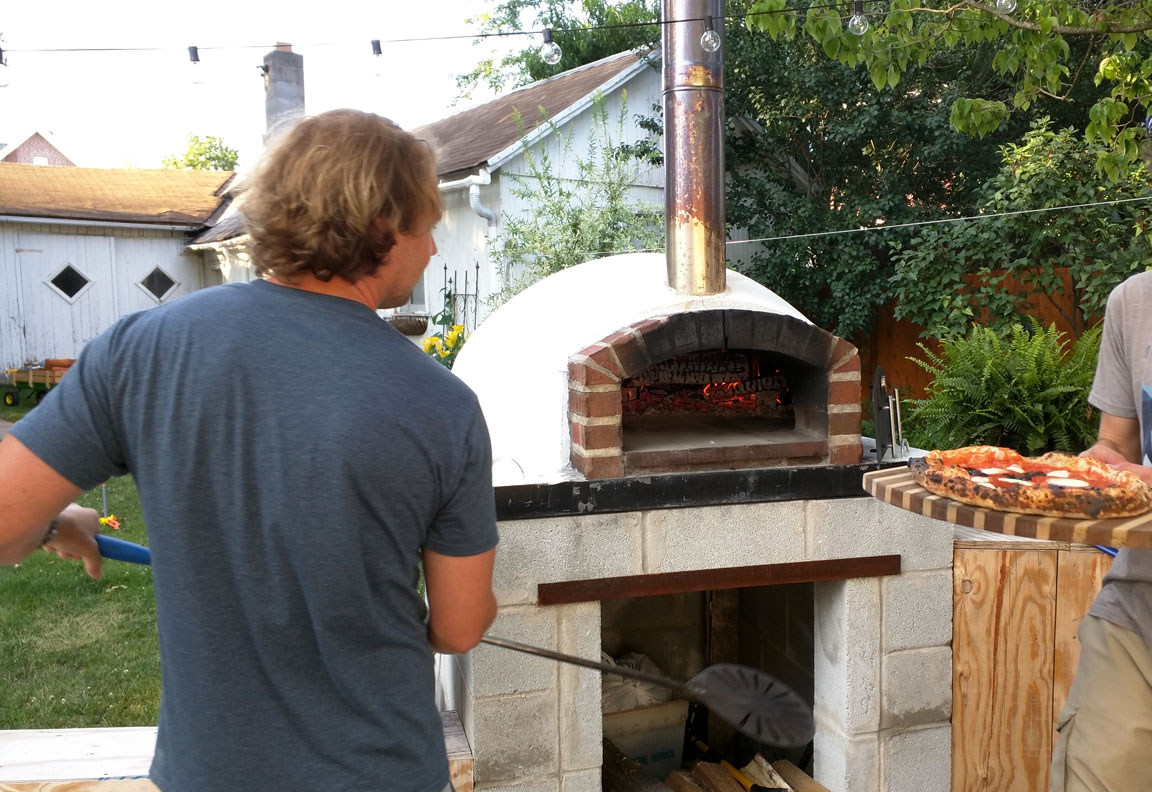 Picture of pizza making.