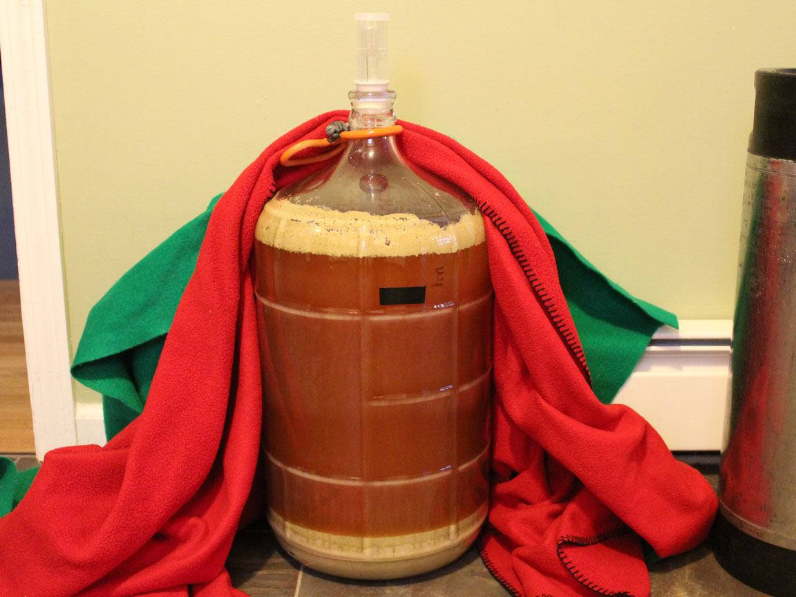 Picture of carboy with beer.
