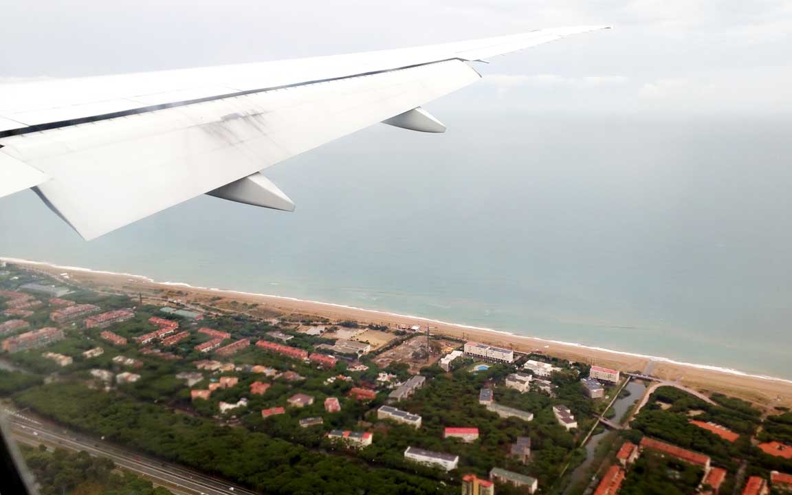 Picture of flying into Barcelona.