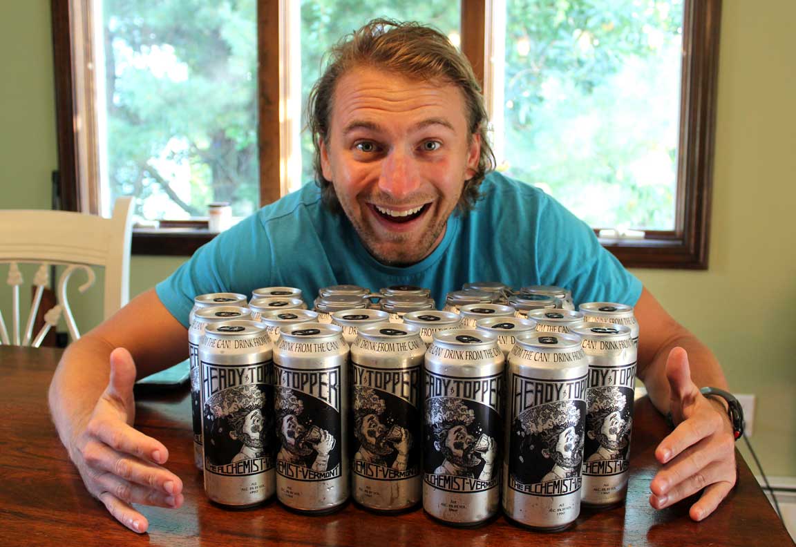 Picture of Heady Topper beer.