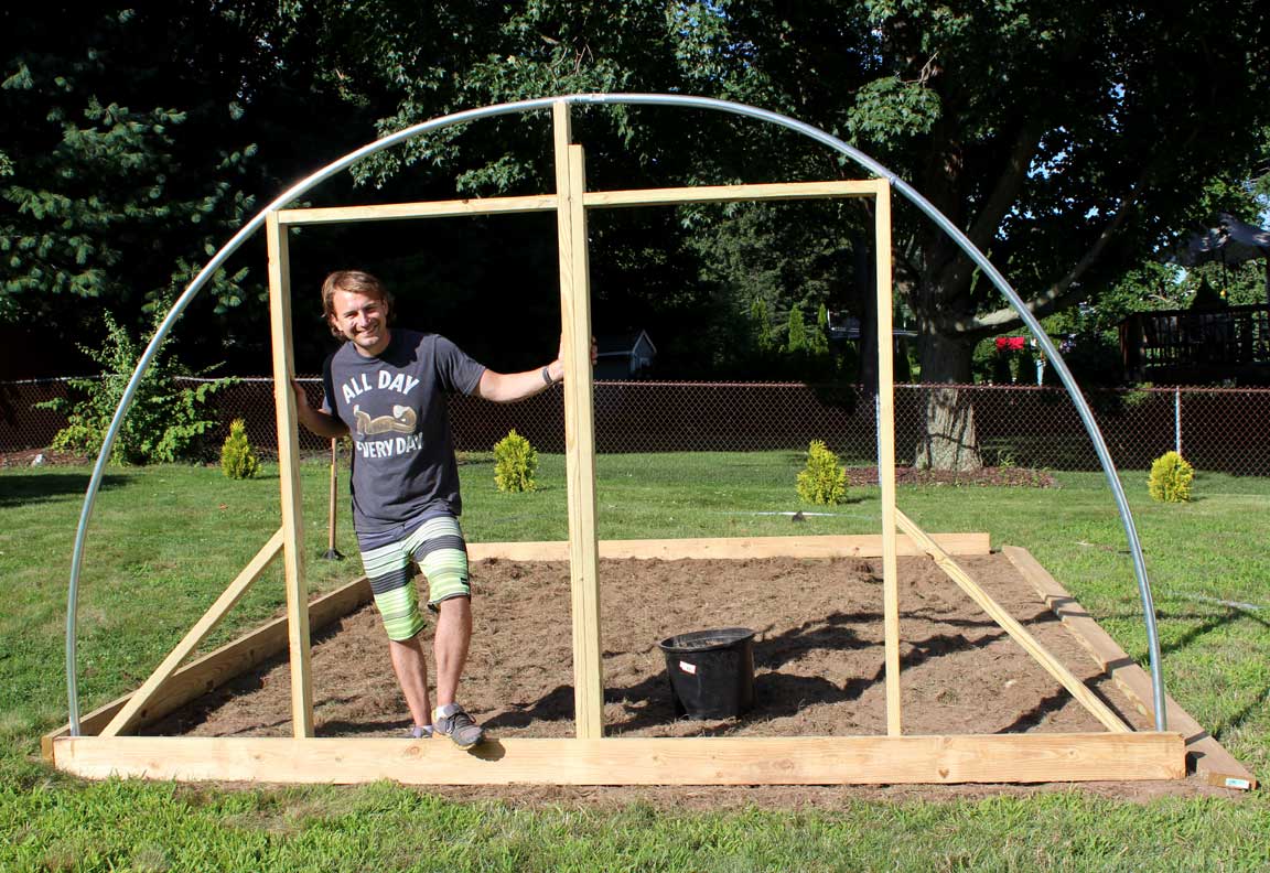 Picture of greenhouse build.