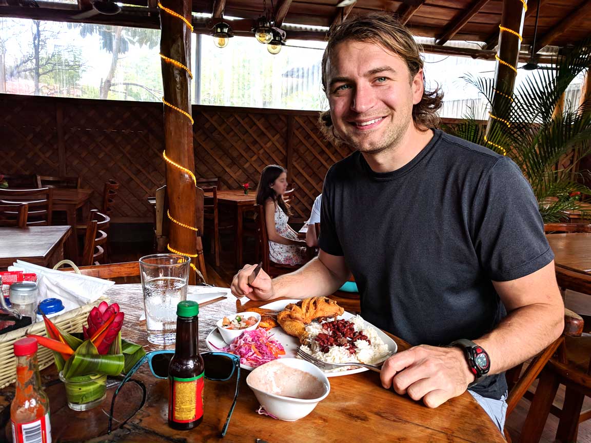 Picture of lunch in Costa Rica.